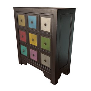 low-poly commode 3D model