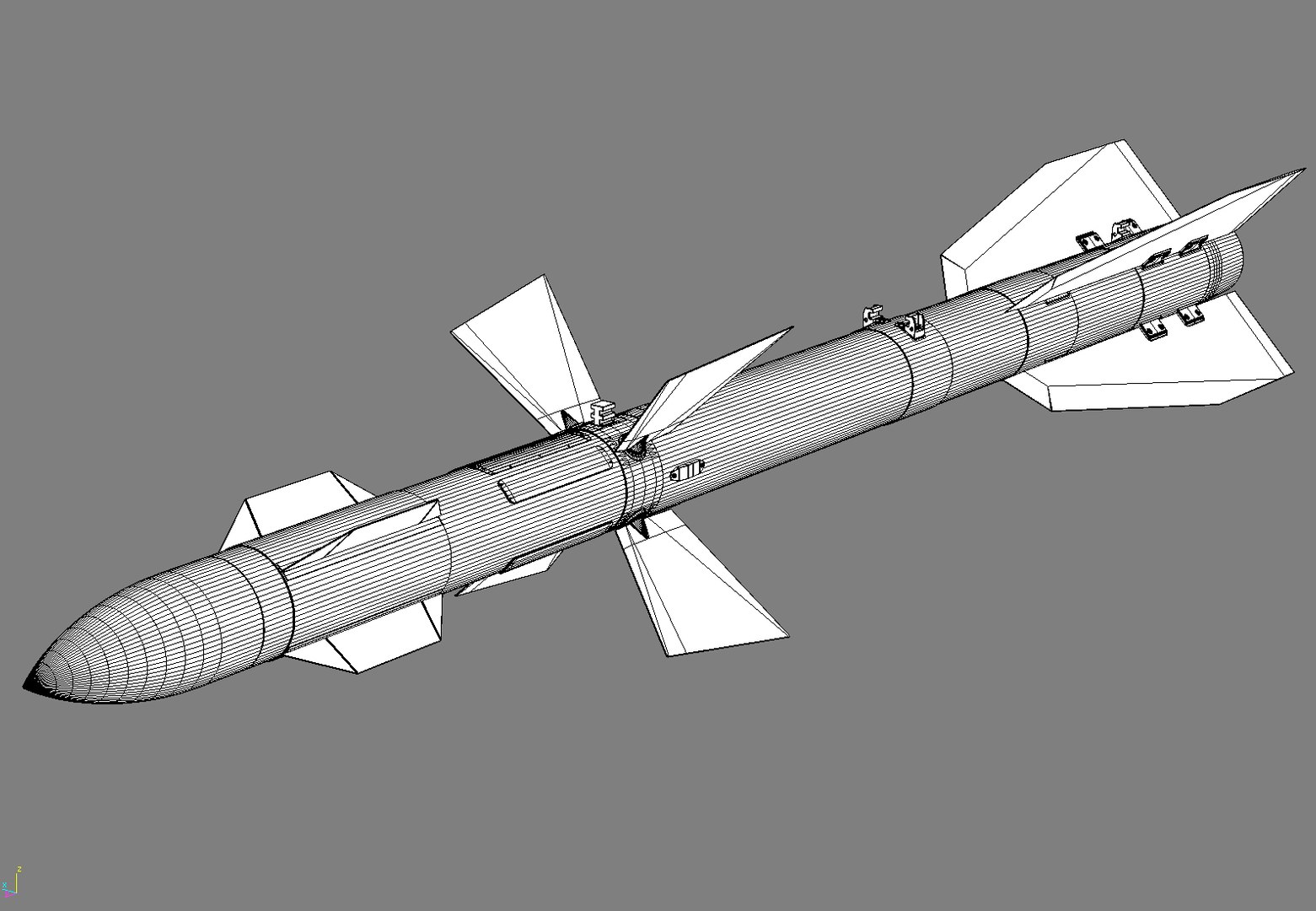 R-27 Missile R-27r 3d 3ds