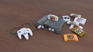 Nintendo 64 low poly and high poly
