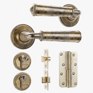 Old Door Handle 3D model