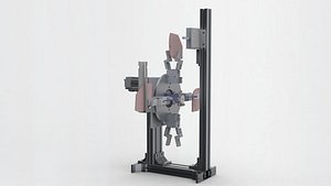 rotating four-station detection 3D model