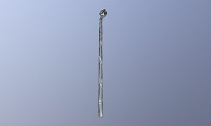 3D model medieval magic staff
