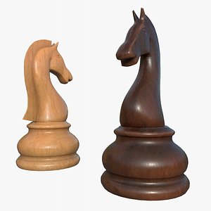 Chess Pieces Knight 1 With PBR 4K 8K 3D
