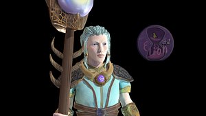 3D elf mage model