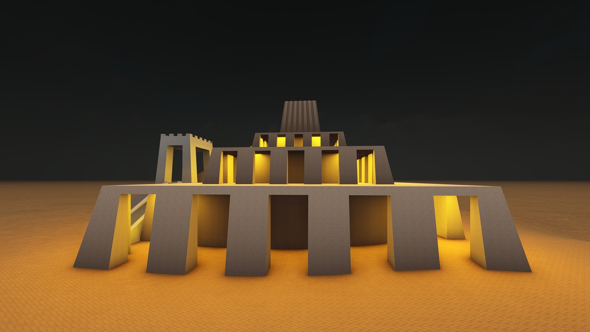 3D Ziggurat Ancient Mesopotamia Monument - TurboSquid 2040680