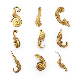  Acanthus Leaves Collection 11 3D model