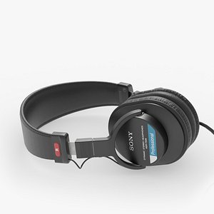 3D SONY MDR-7506 headphones model