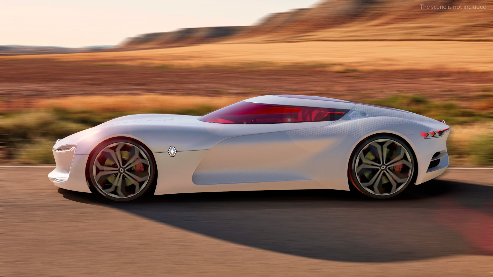 2016 Renault Trezor Concept Rigged for Cinema 4D 3D model preview