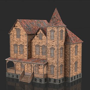 3D Old Medieval Abandoned House 5