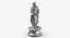 Chess Pieces Silver Collection 01 - 12 models