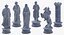 Chess Pieces Silver Collection 01 - 12 models