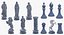 Chess Pieces Silver Collection 01 - 12 models
