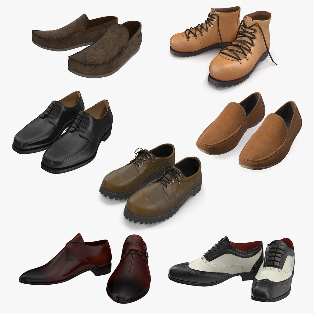 Man Shoes Collection 8 3D model preview