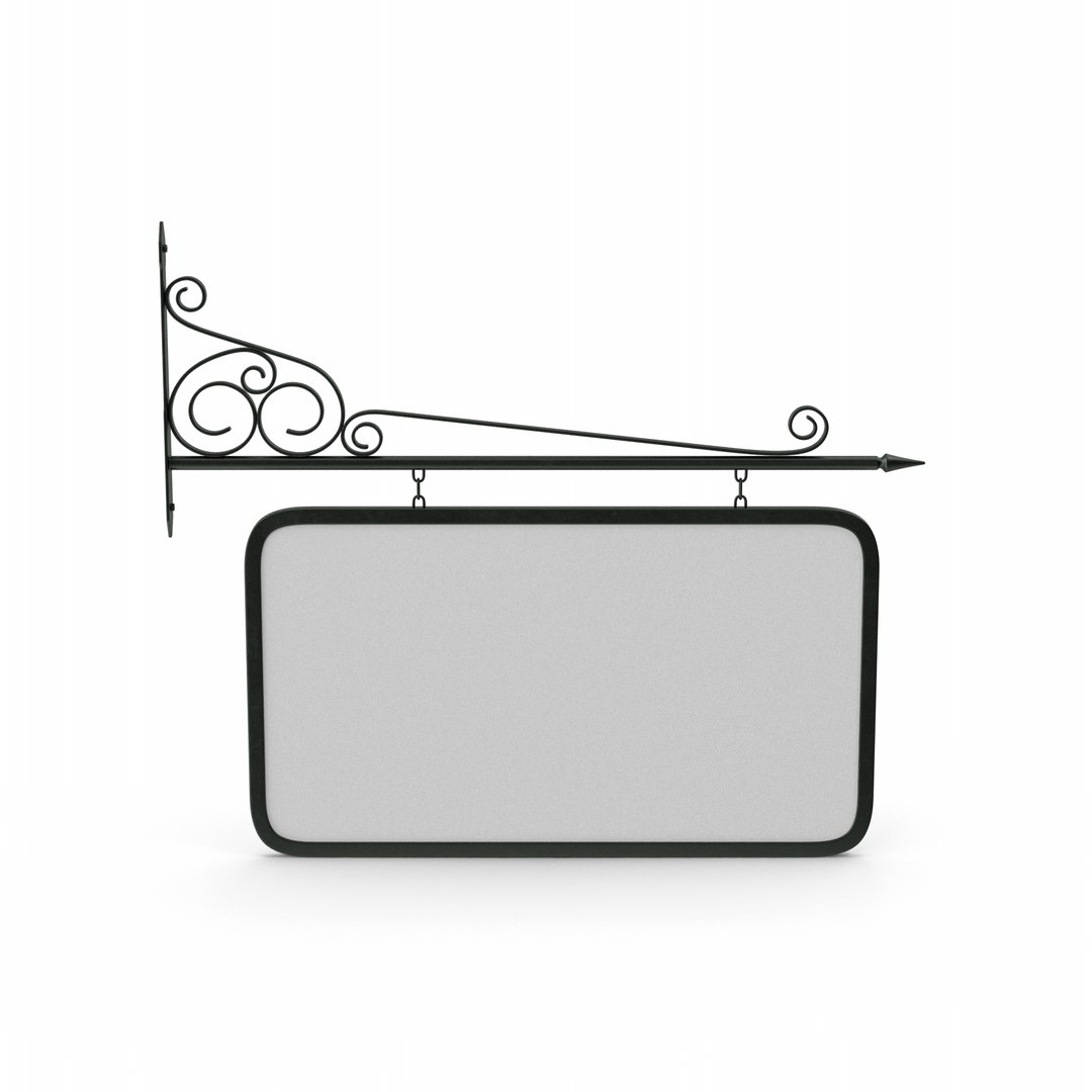 Hanging Street Signboard Model - TurboSquid 2114234
