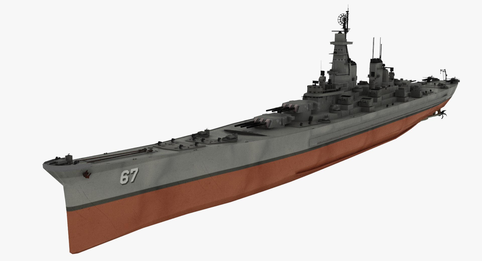 3D uss 67 montana - TurboSquid 1228799