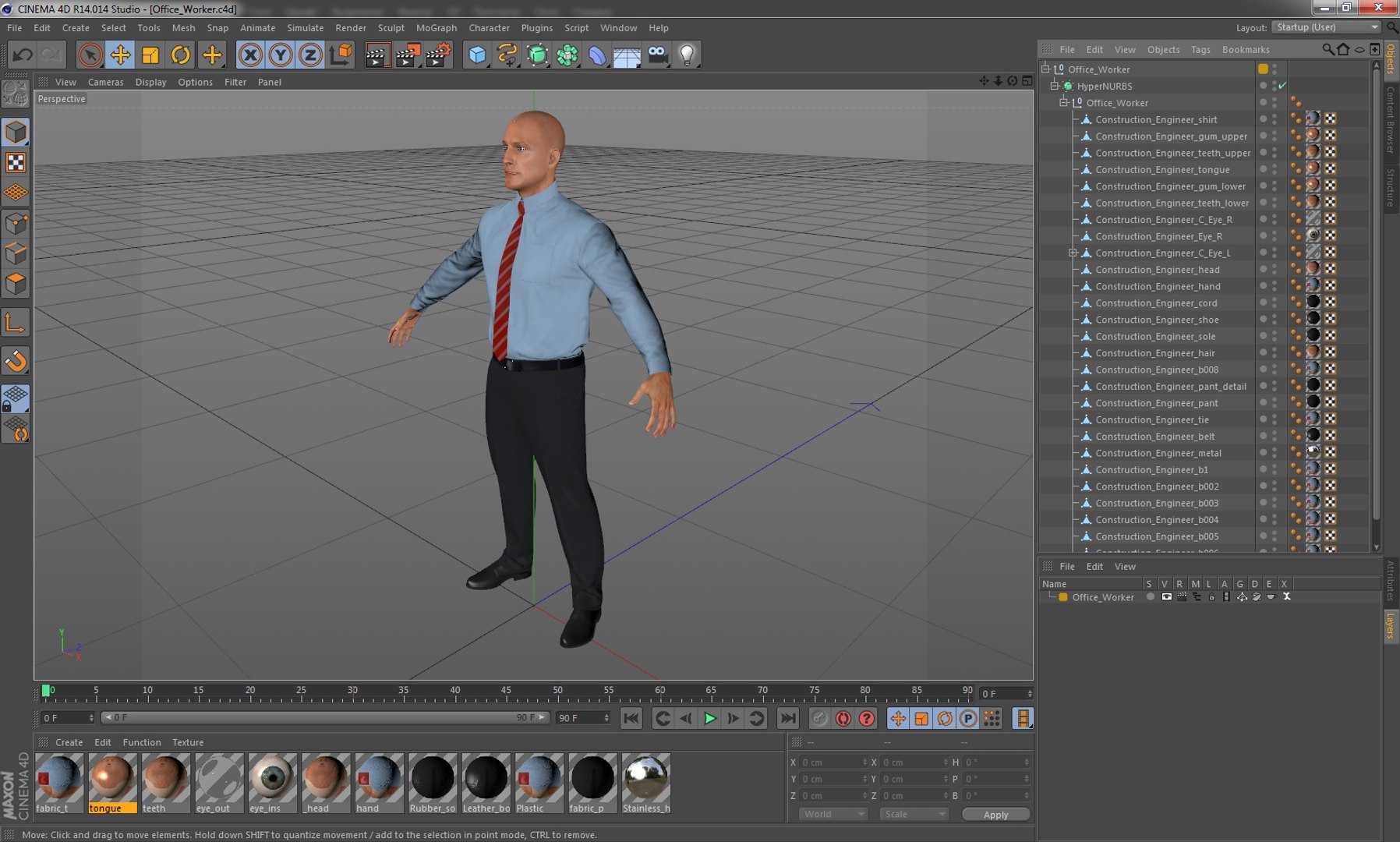 Office Worker 3d Model