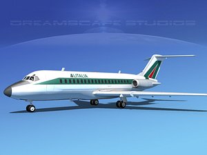 turbines dc-9-40 dc-9-30 3d model