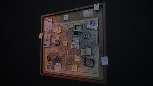 Investigation Board &ndash; Game-Ready 3D