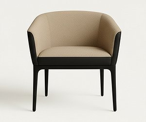 Dining Chair with Curved Backrest