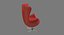 Egg chair red
