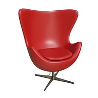 Egg chair red