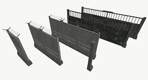 Concrete Fences and Metal Gate pack