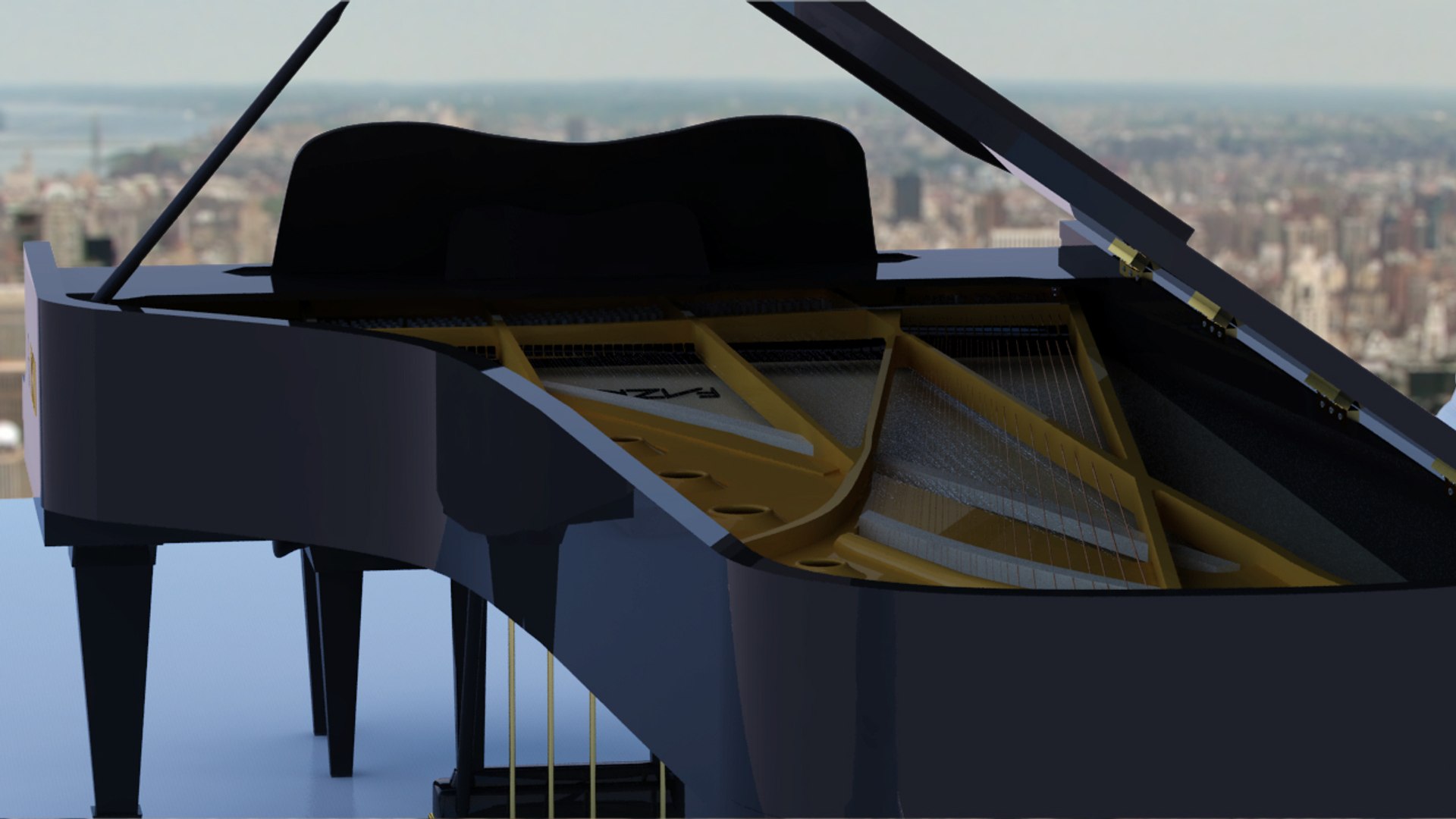 3d Model Fazioli F308 Piano