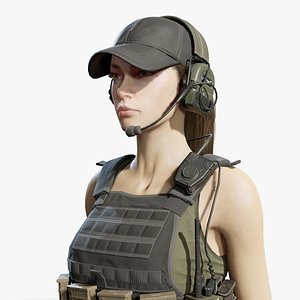 3D army girl