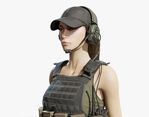 3D army girl