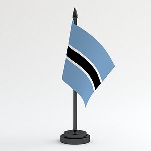 Table Flag  Botswana 3D