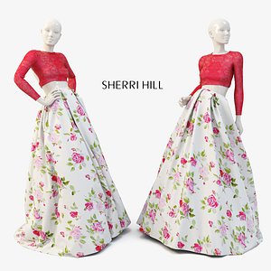 3D model mannequins dresses