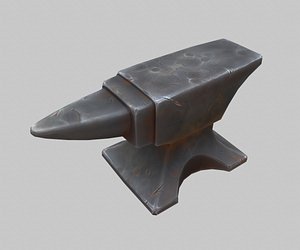 3D handpainted anvil