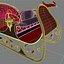 santa sleigh 3d model