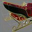 santa sleigh 3d model