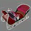 santa sleigh 3d model