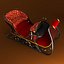 santa sleigh 3d model