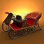 santa sleigh 3d model