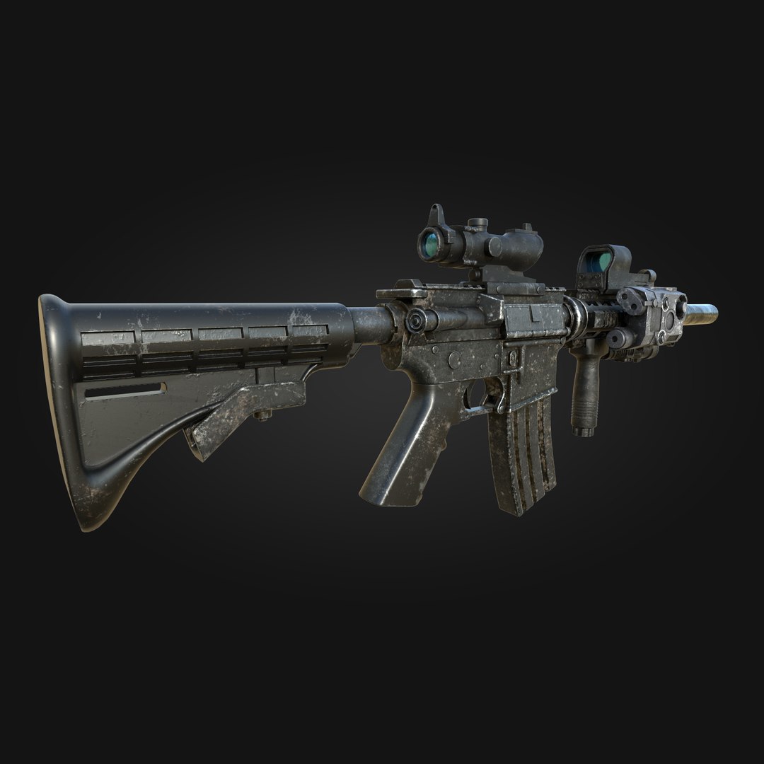 3D Model M4 Carbine Assault Rifle - TurboSquid 1350845