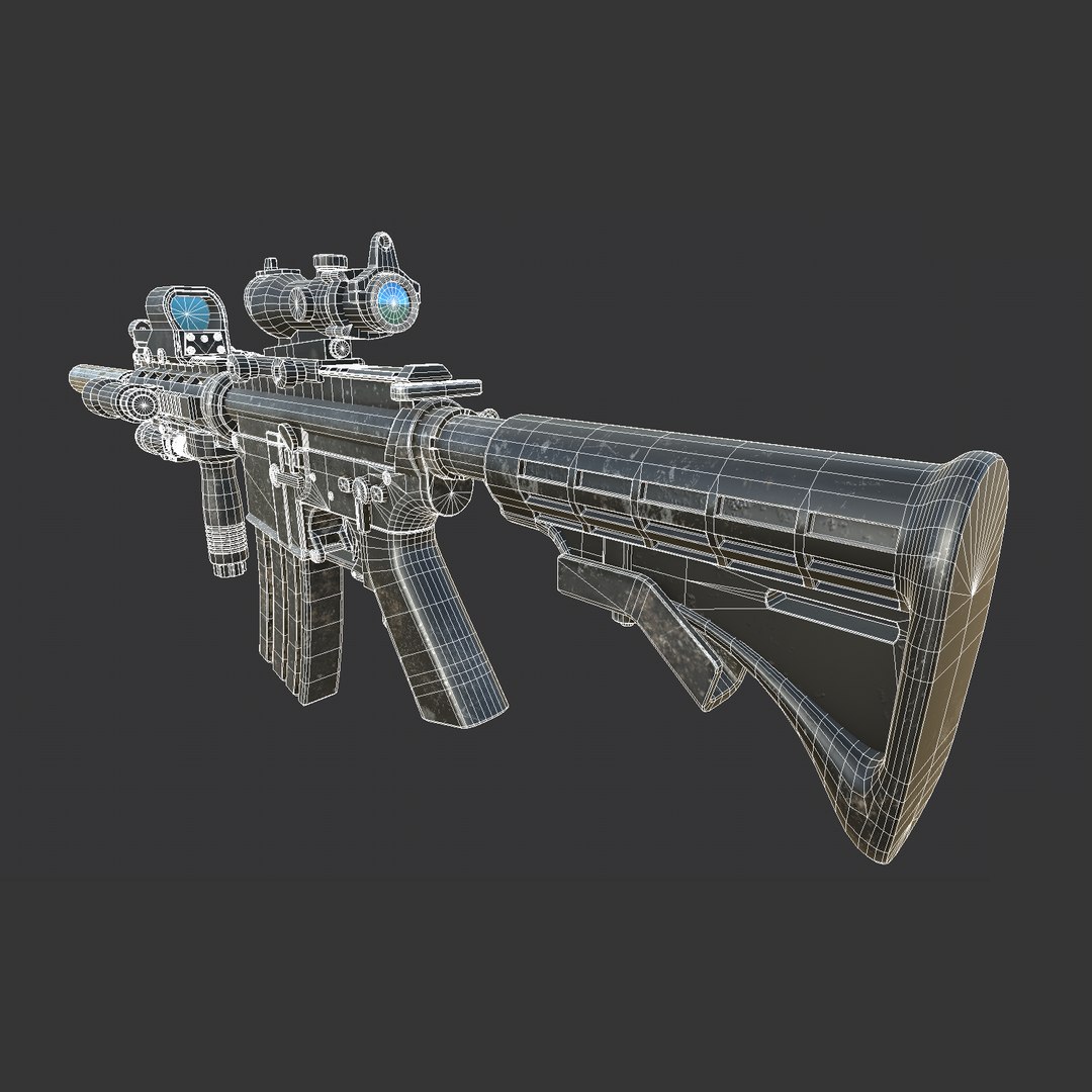 3D Model M4 Carbine Assault Rifle - TurboSquid 1350845
