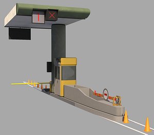 highway toll gate 3D model
