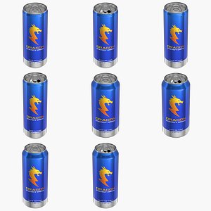 Open and Closed Energy Drink Can Bundle Collection model