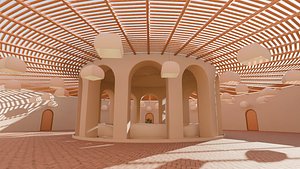 3D Metaverse Environment 03 - Baked Low-poly 3D model