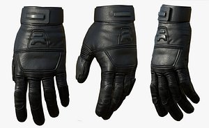 3D leather gloves