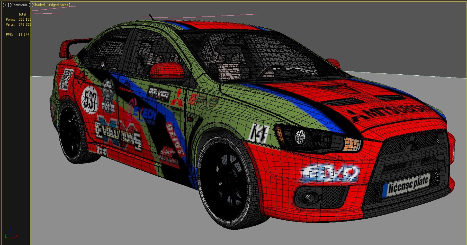 Mitsubishi Lancer Evo X 3D Model TurboSquid 1894789