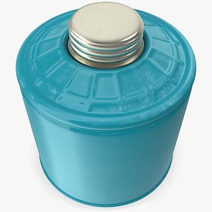 3D gas mask filter canister model