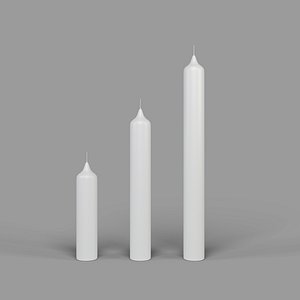 3D candle stick set