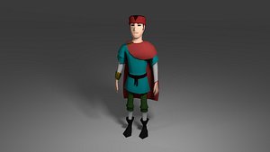 Low-poly character Trader