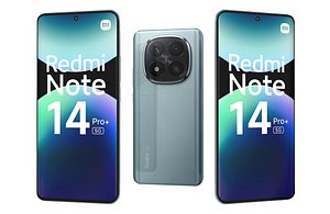 Xiaomi Redmi Note 14 Pro Plus 5G Green Low Poly 3D model