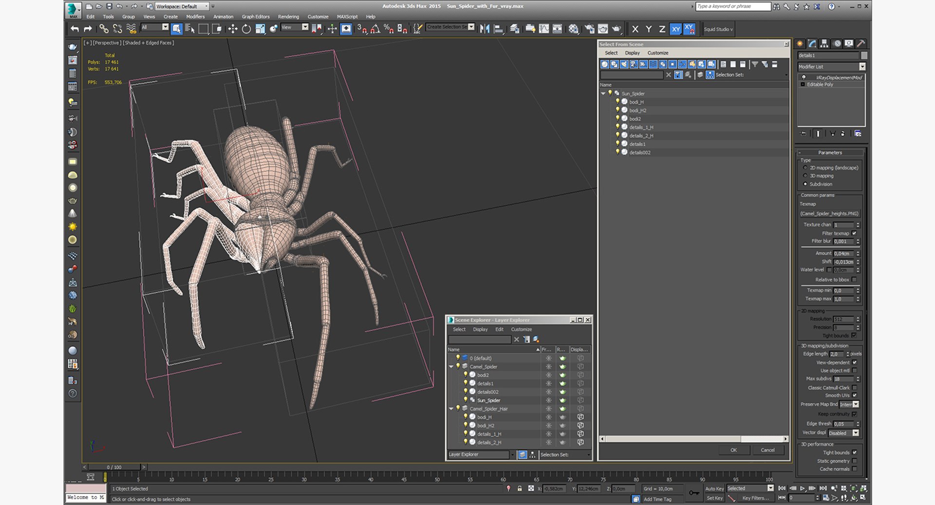 3D sun spider fur model https://p.turbosquid.com/ts-thumb/vX/VaNSht/j1LaPMTr/sunspiderwithfurvray3dmodel017/jpg/1503632643/1920x1080/fit_q87/0eb2207a5df11f01a979123e1efa9993ccfee13b/sunspiderwithfurvray3dmodel017.jpg