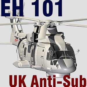 UK Navy  EH-101 Merlin anti-submarine helicopter 3DS